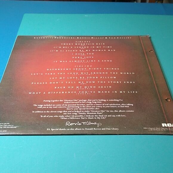 Ronnie Milsap Greatest Hits Vinyl Record - Picture 3 of 11